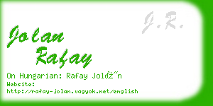 jolan rafay business card